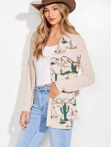 Desert Cactus Knit Cardigan