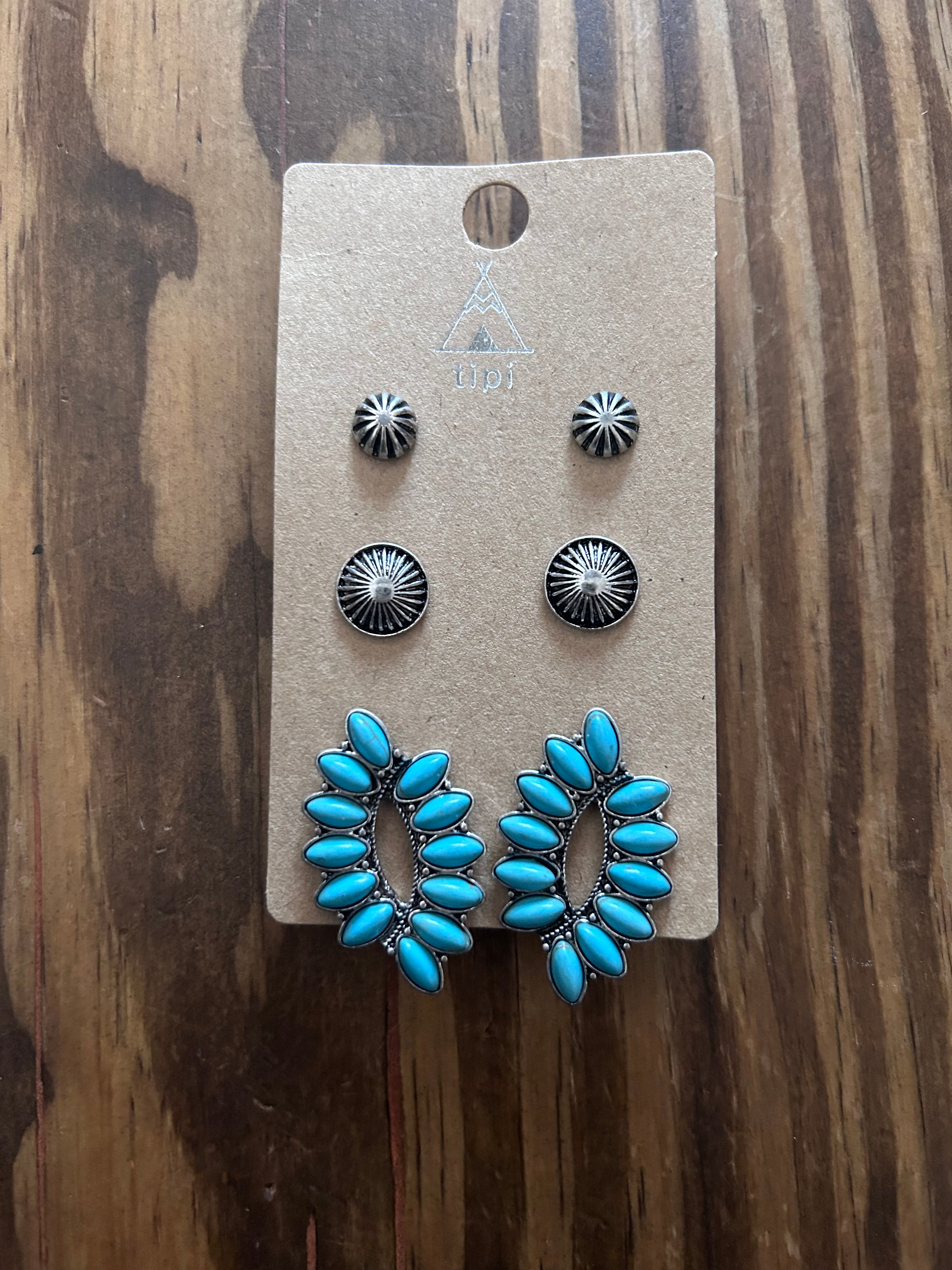 3 piece earring set