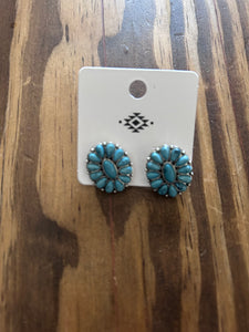 Small western flower earrings