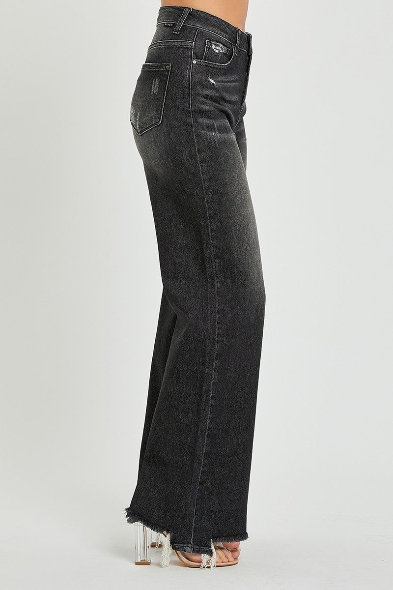 High Rise Wide Leg Jean in Black