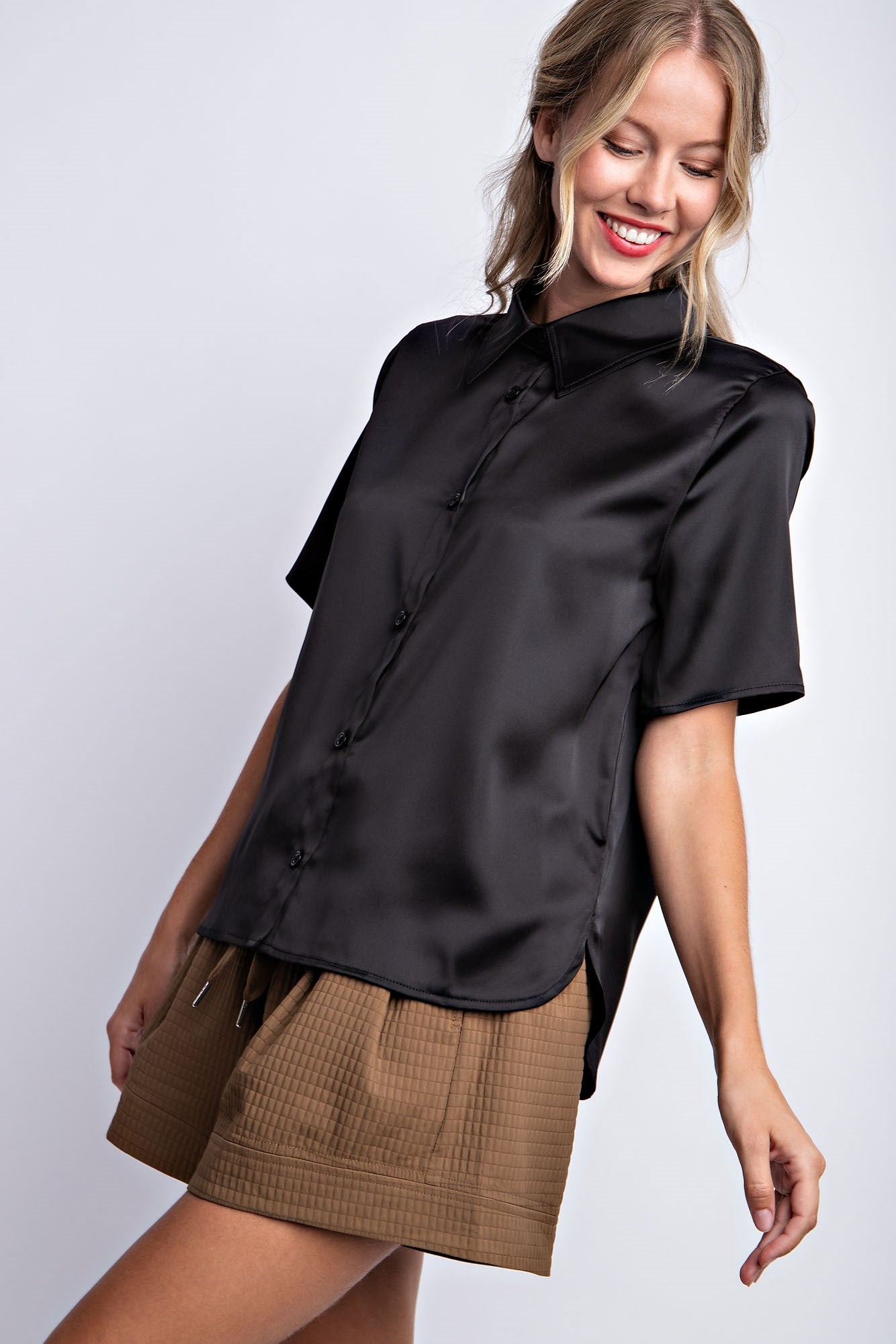 Black Classic Button Up Shirt