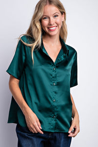 Hunter Green Classic Button Up Shirt