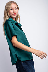 Hunter Green Classic Button Up Shirt