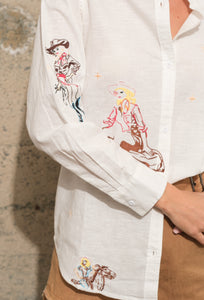 Embroidered Western Cowgirl Shirt