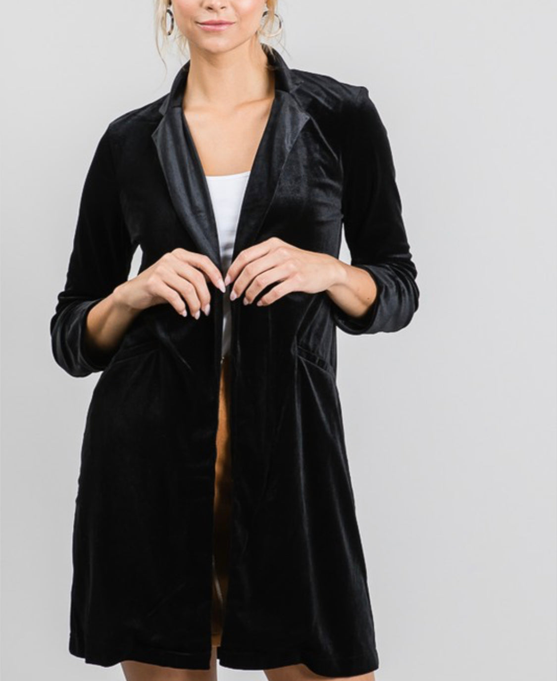 Velvet Oversized Blazer