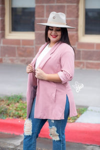 Rose open front blazer