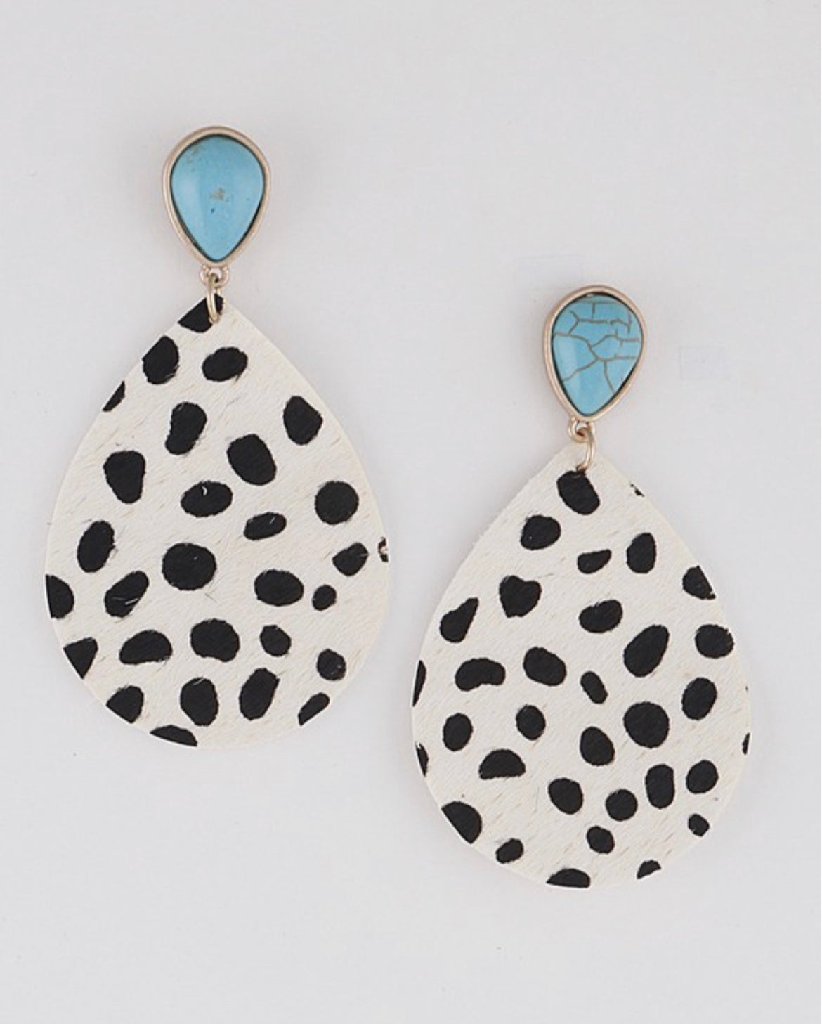 Cheetah Print Teardrop Earrings