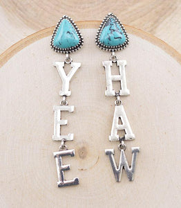 Yeehaw Letter Earrings