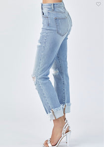 Cuff Season Distressed Jean