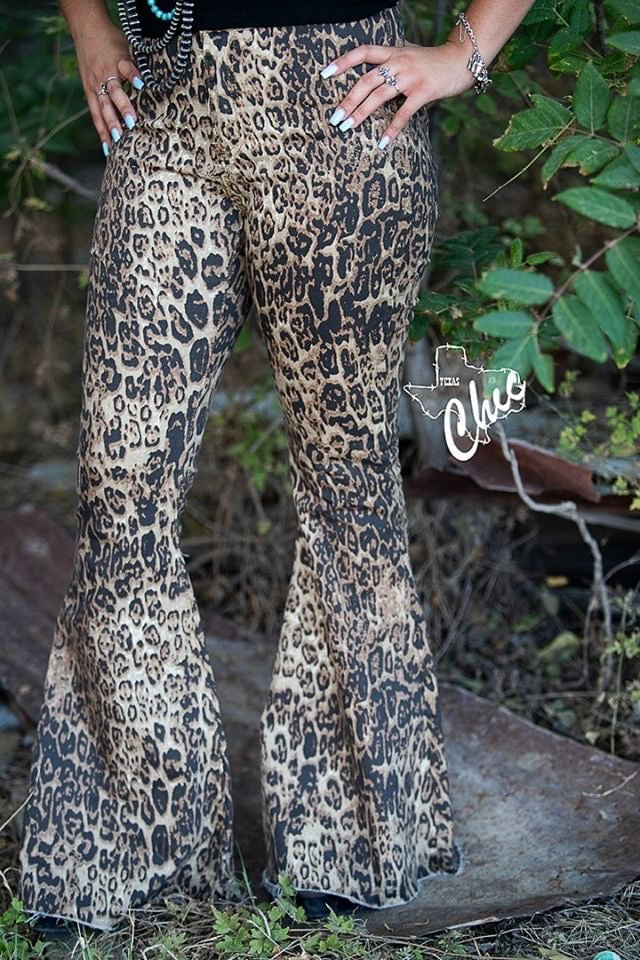 Leopard Flared Jeans