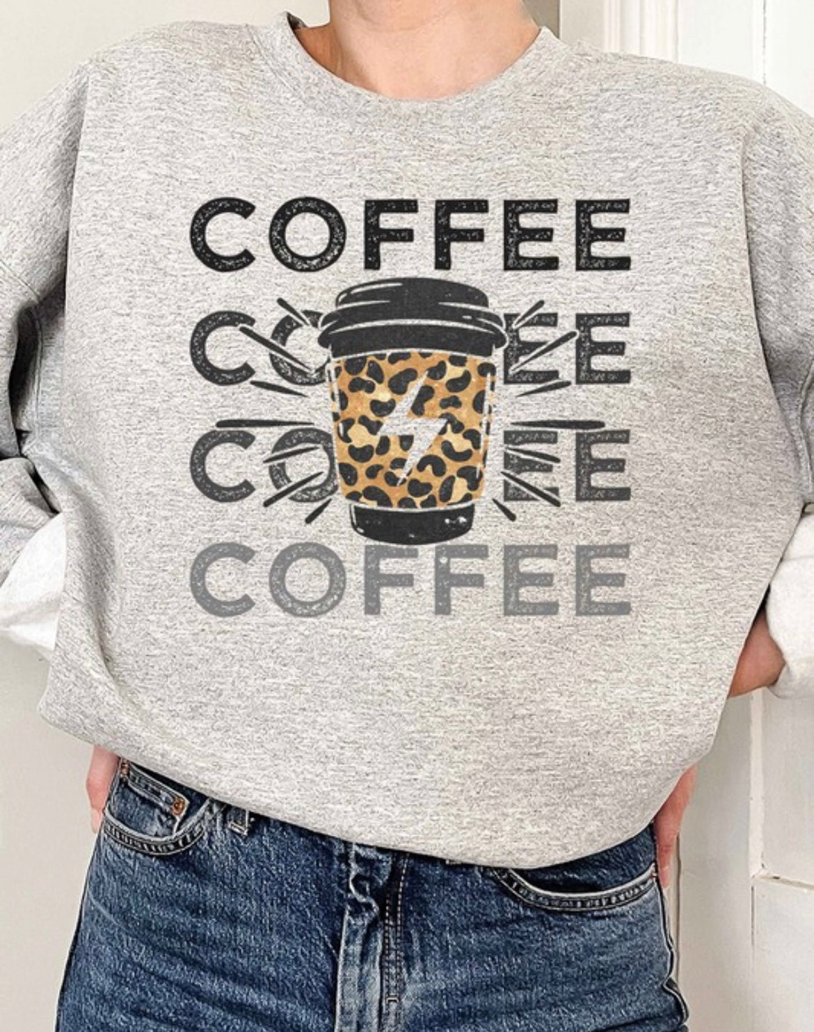 Leopard Coffee Pullover