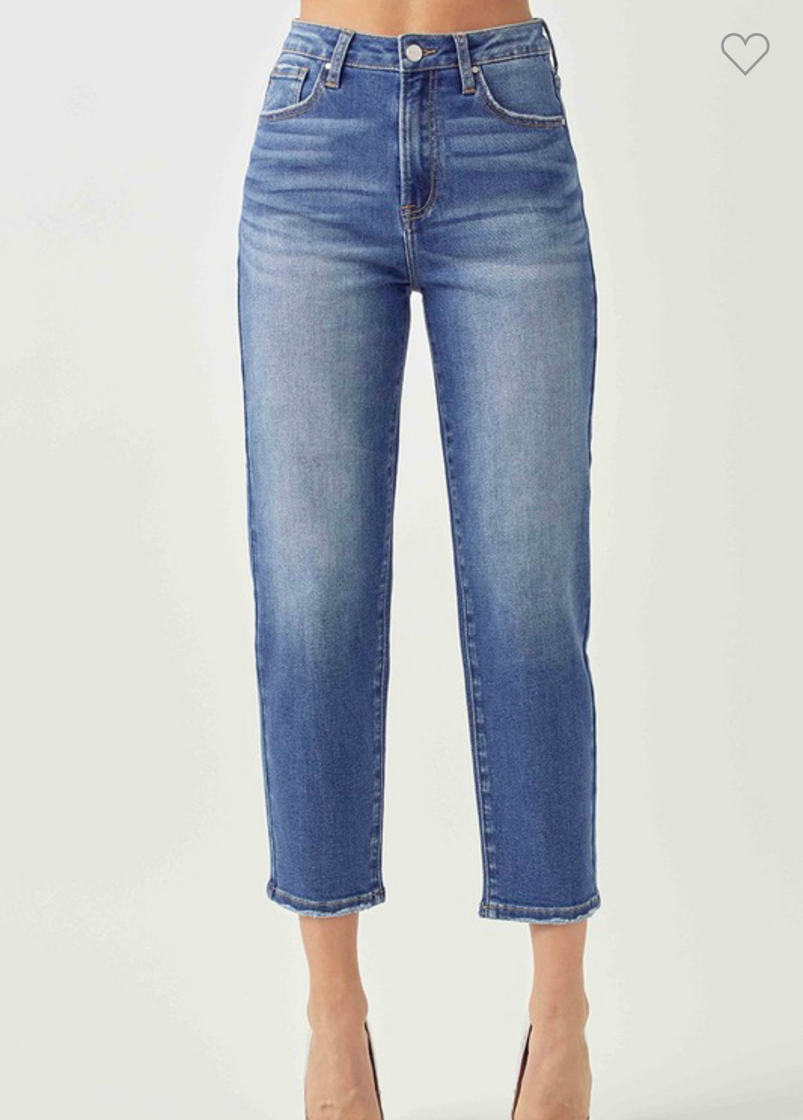 High Rise Mom Jean In Dark Wash