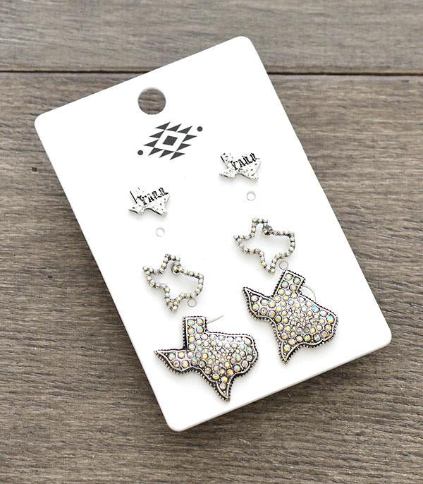 Texas Stud Ab Crystal earrings