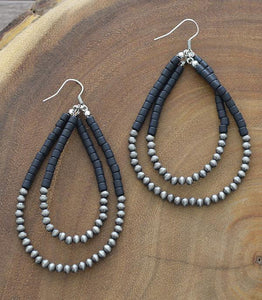 Black Navajo teardrop earrings