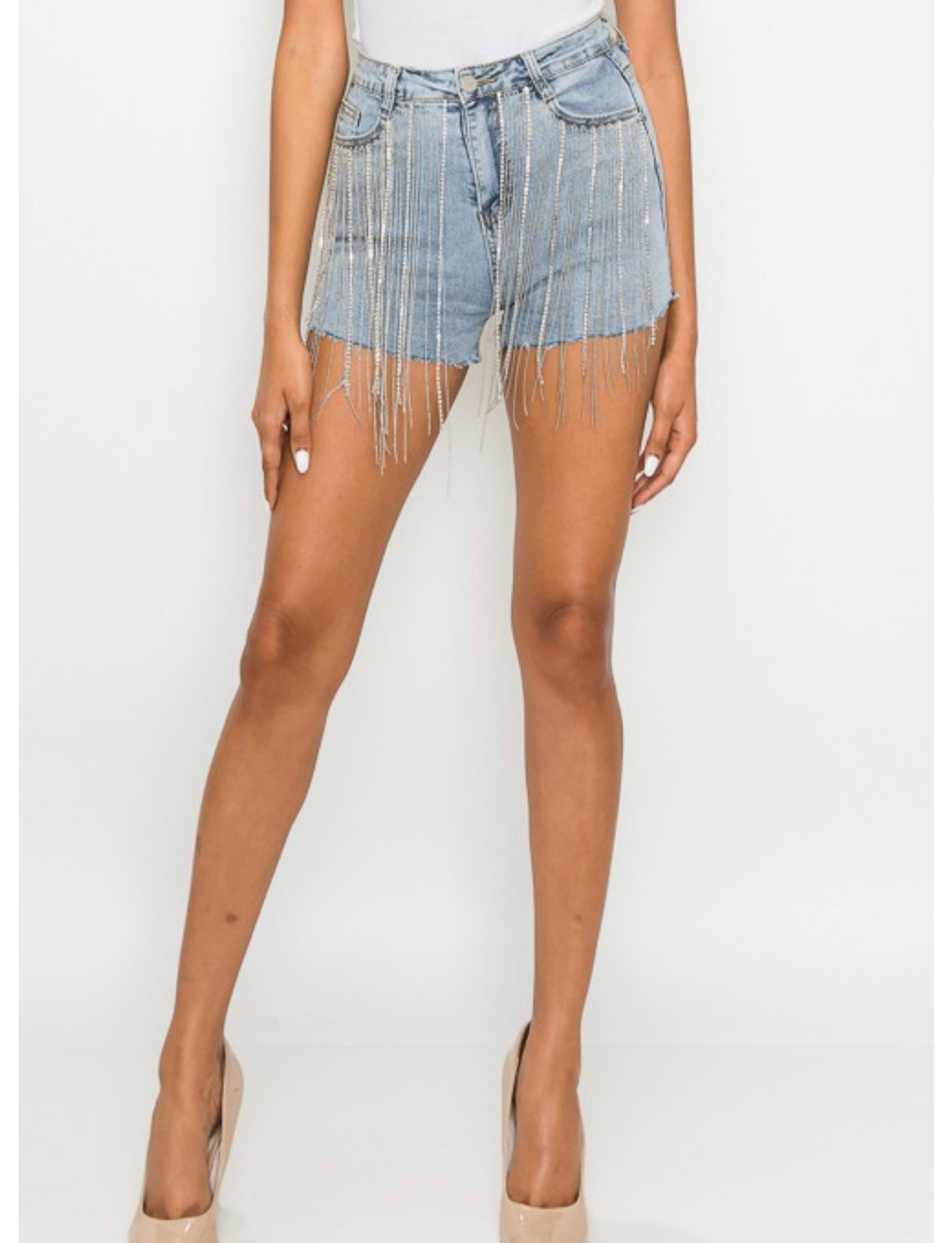 Rhinestone Cowgirl Denim Shorts