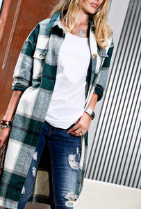 Hunter Green Plaid Duster