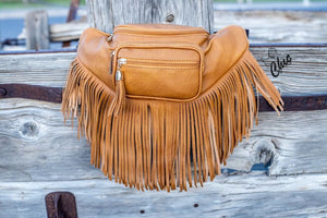 Mustard Fringe Fanny Pack