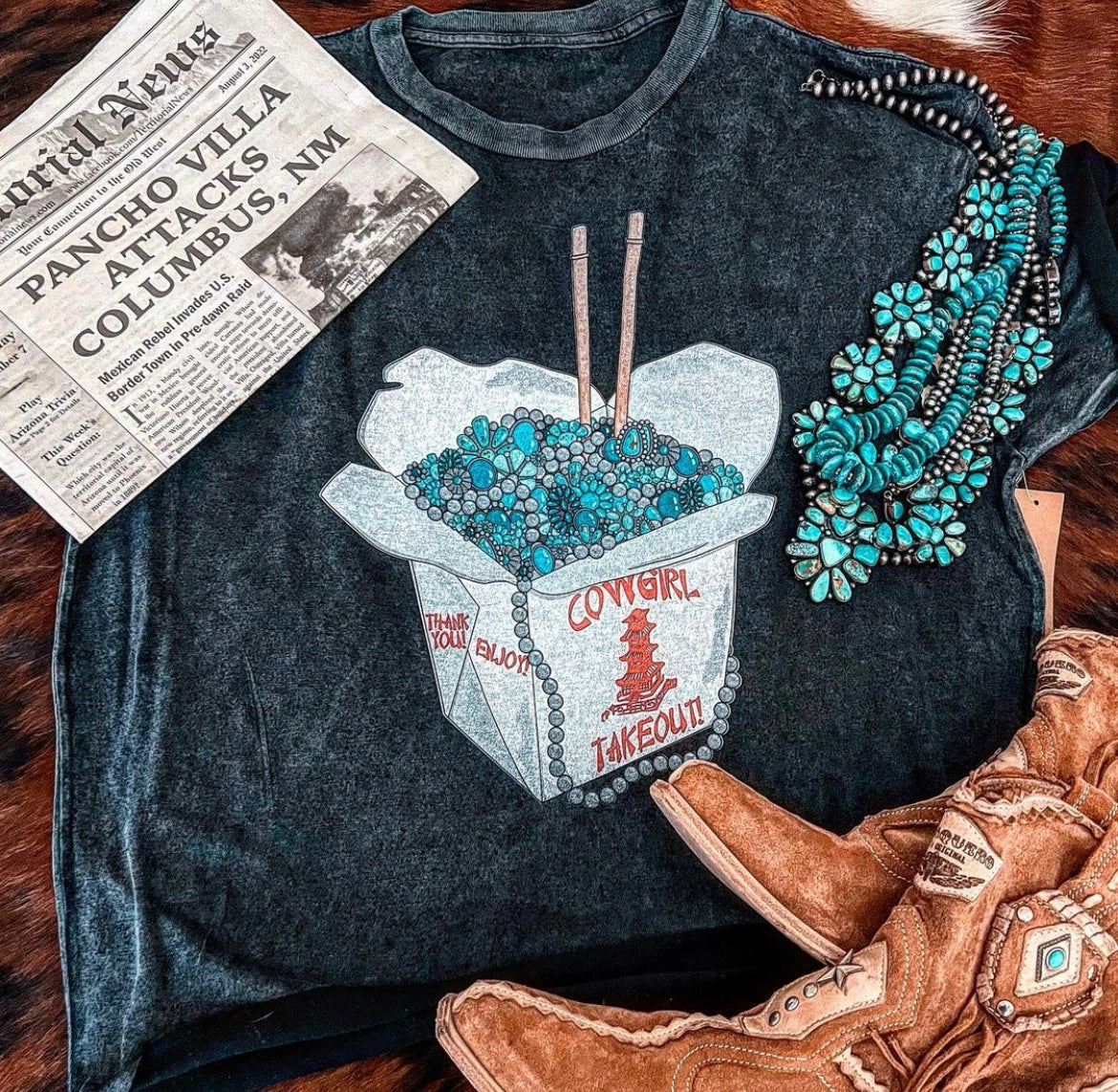 Cowgirl Takeout Tee