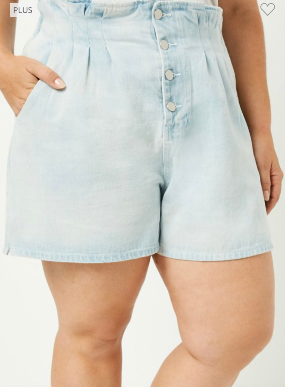 Curvy and Fabulous high waist pleated shorts