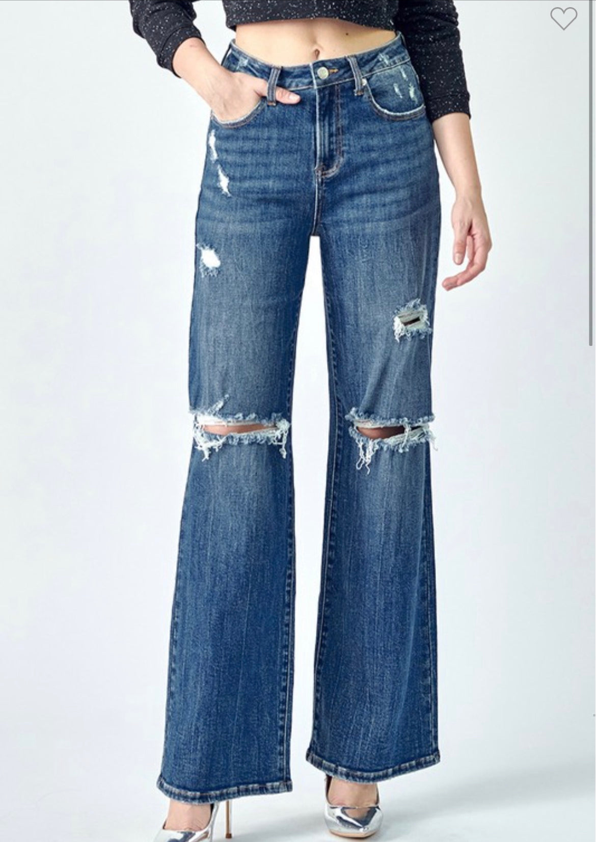 The Lariat Wide Leg Jeans