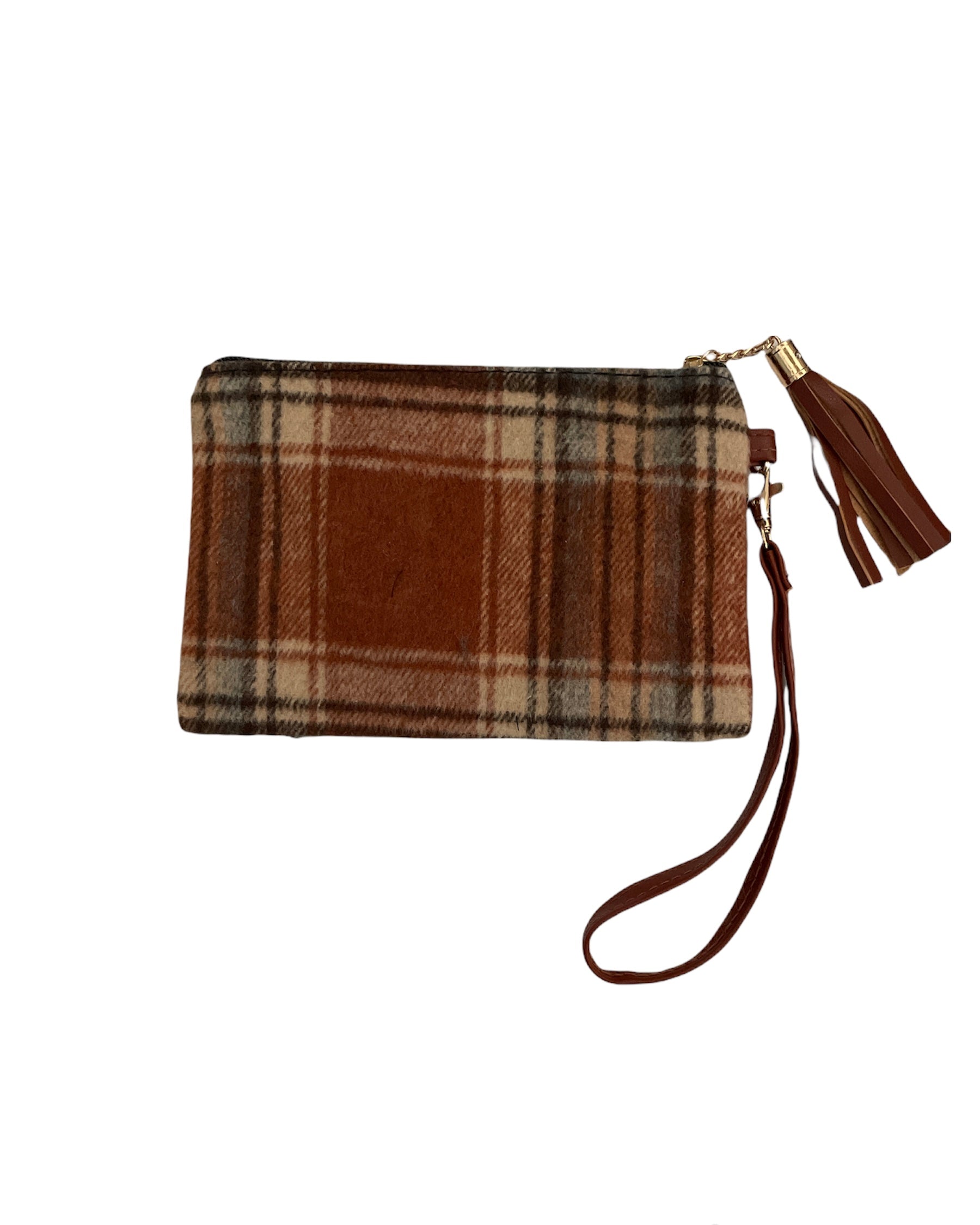 Plaid Wristlet in Mustard or Rust