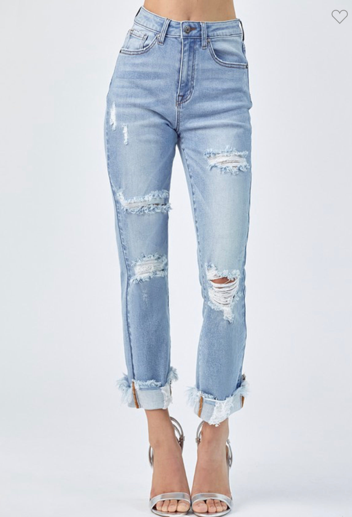 Cuff Season Distressed Jean