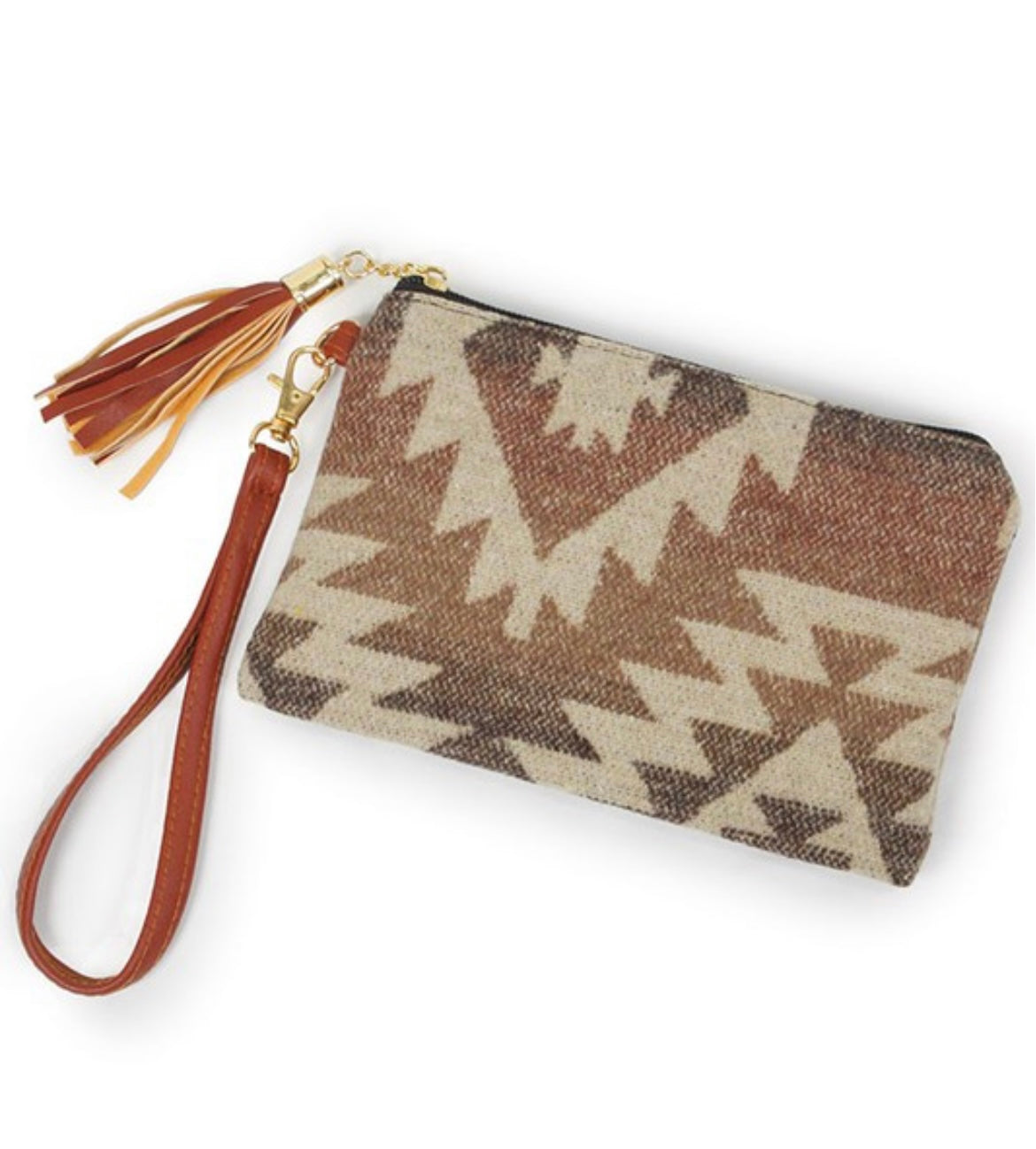 Aztec Wristlet in Black, Brown or Red