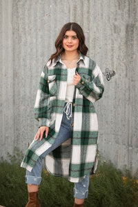 Hunter Green Plaid Duster