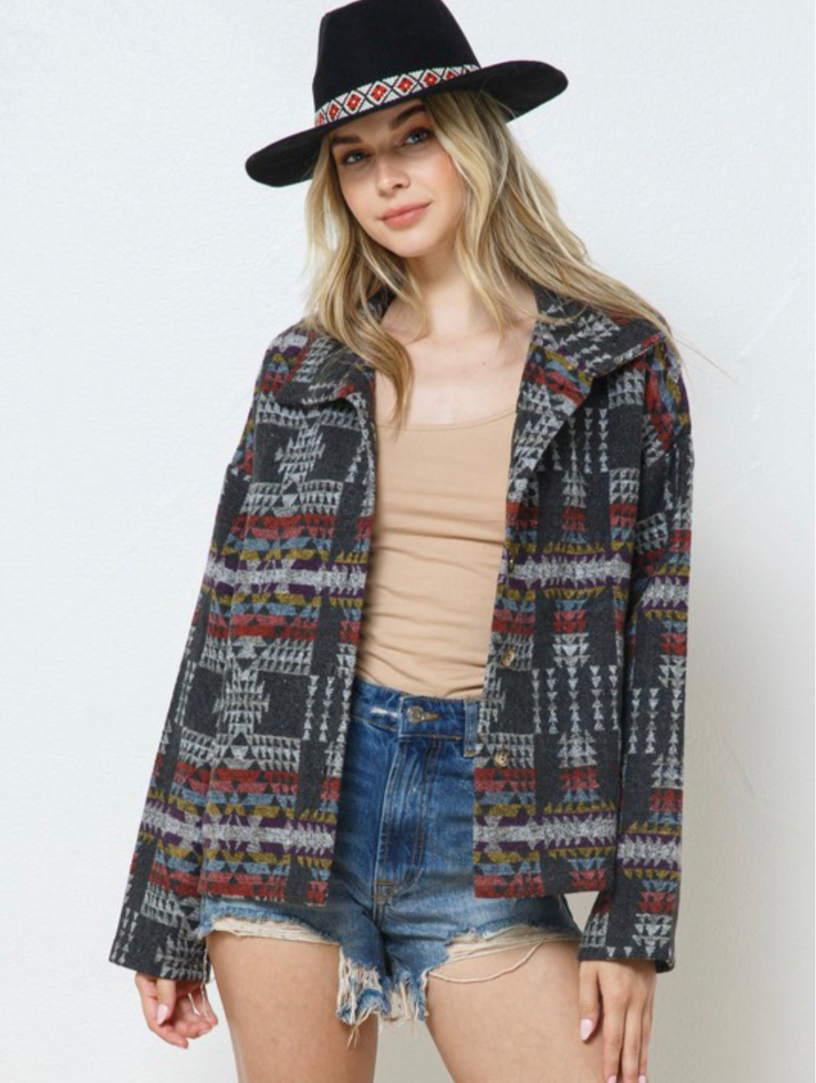 Aztec Collared Jacket