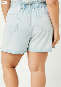 Curvy and Fabulous high waist pleated shorts