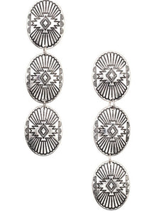 Aztec Triple Link Earrings